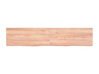 Light brown wall shelf, solid treated oak wood QOJH73945