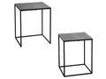 Set of 2 rectangular silver side tables AZCB09801