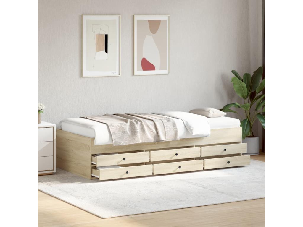 Dekonao oak daybed with drawers (mattress not included) 100x200 cm WZXB48501