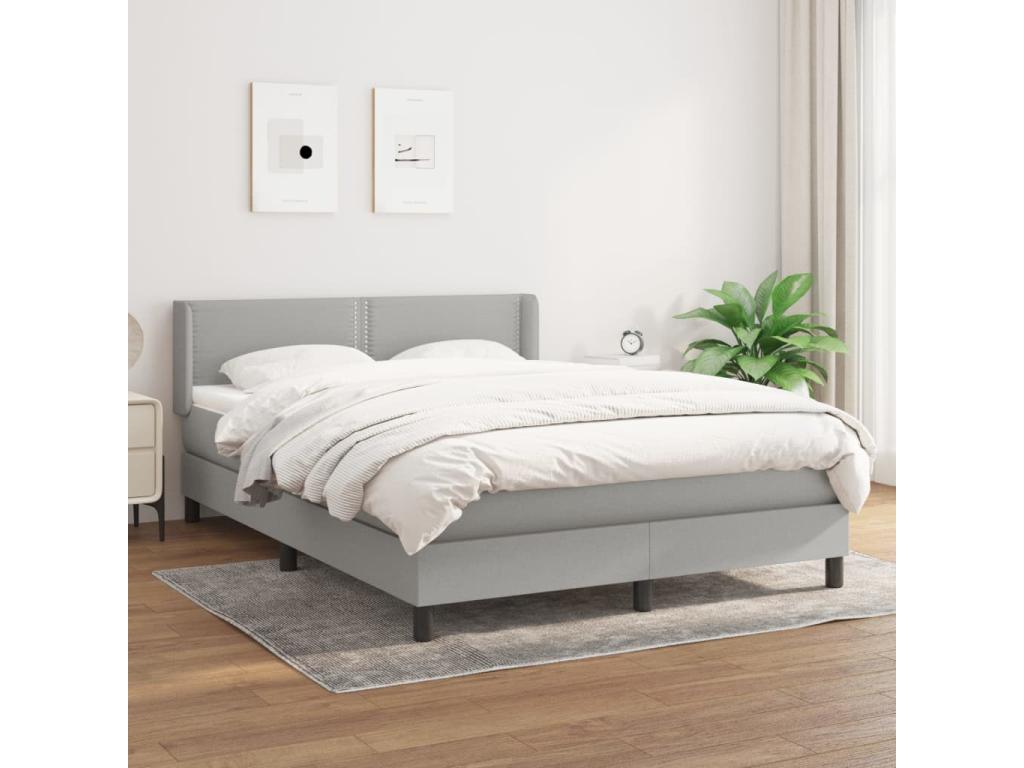 Nobellea bed base with light grey mattress 140x190cm Fabric XSDV59446