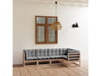 5-piece garden furniture set with cushions, solid pine wood DCCV97576
