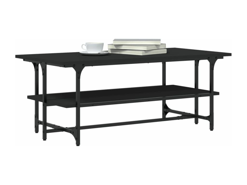 Black coffee table 100x50x40 cm Engineered wood WCLP05080