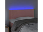 Pink LED Headboard 100x5x78/88 cm Velvet OMUR30131