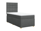 Dekonao bed base with mattress, Dark Grey, 90x200 cm, Fabric CXCD81510