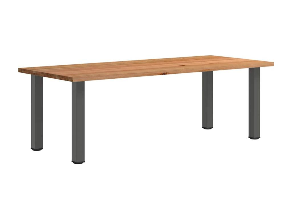 Light brown rectangular solid oak dining table ZHLM43218