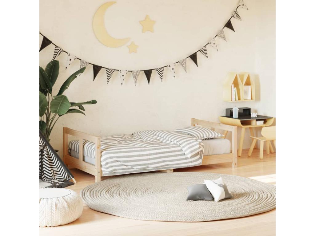 Children's bed frame 80x160 cm solid pine wood BCTS63932
