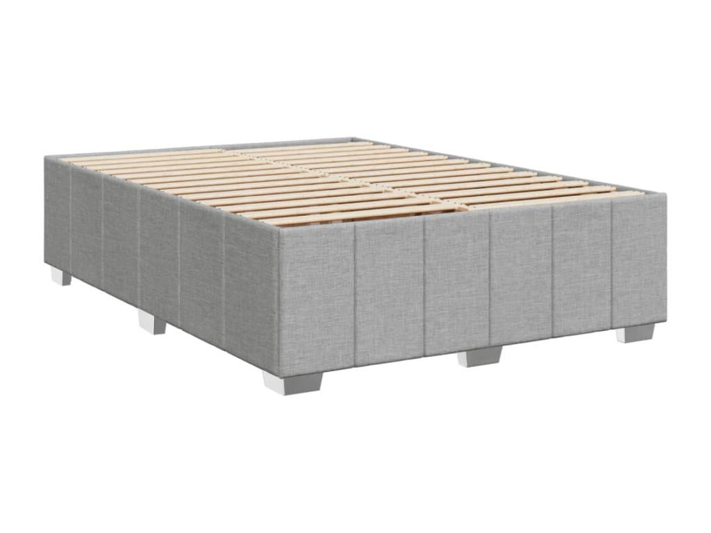 Dekonao bed base with light grey mattress 140x200cm Fabric BZMD68410