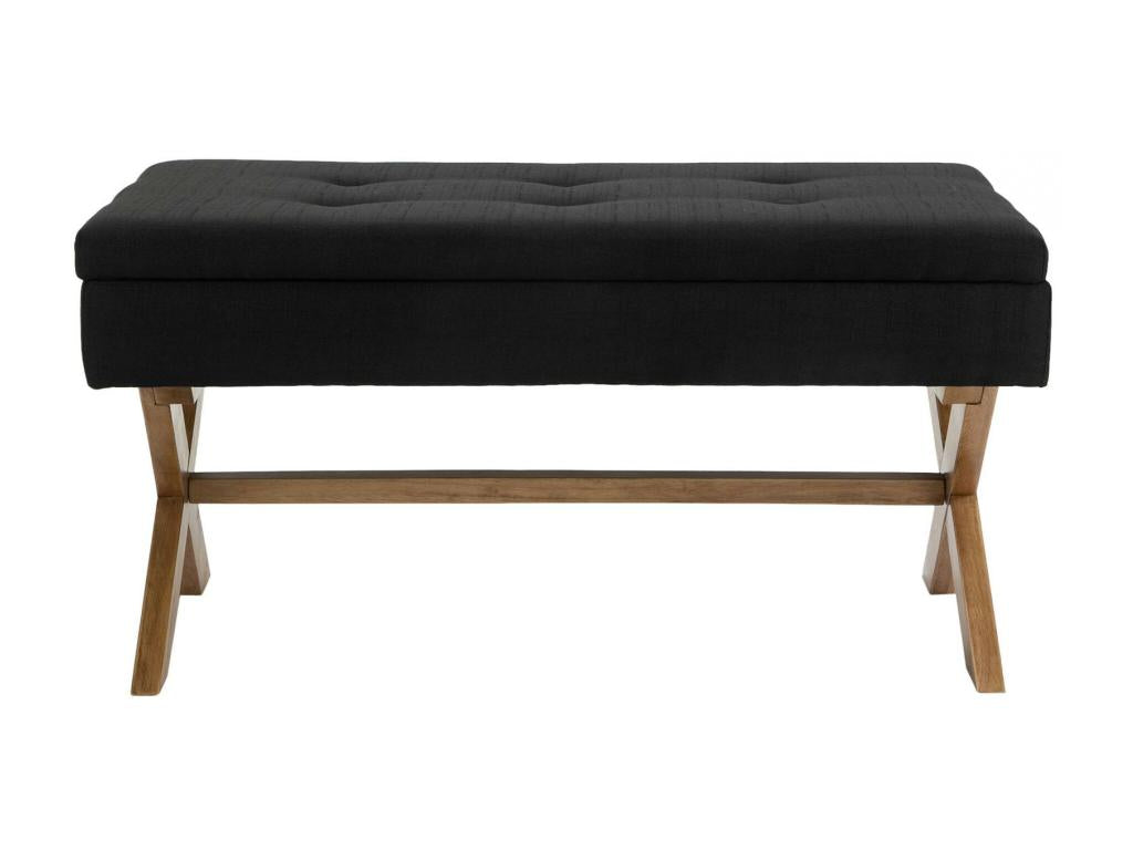 Bench - Fabric / Wood - Black - Nobellea BYLU37734