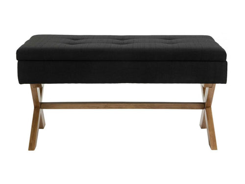 Bench - Fabric / Wood - Black - Nobellea BYLU37734