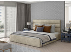 Nobellea light beige fabric designer bed with storage - 4 sizes - 140x200 STHF42463