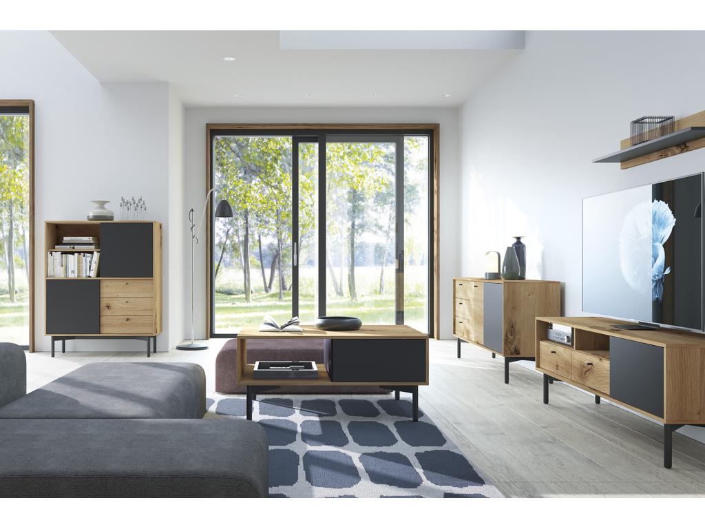 FLOW FL102 Coffee Table 102x68x46 Cream / Black LDRD94704