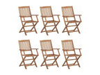 Dekonao YRVR62375 6-Piece Folding Garden Chairs with Cushions