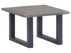 Coffee table with natural edge, grey, 60x60x40 cm, Dekonao wood, OJTF63900