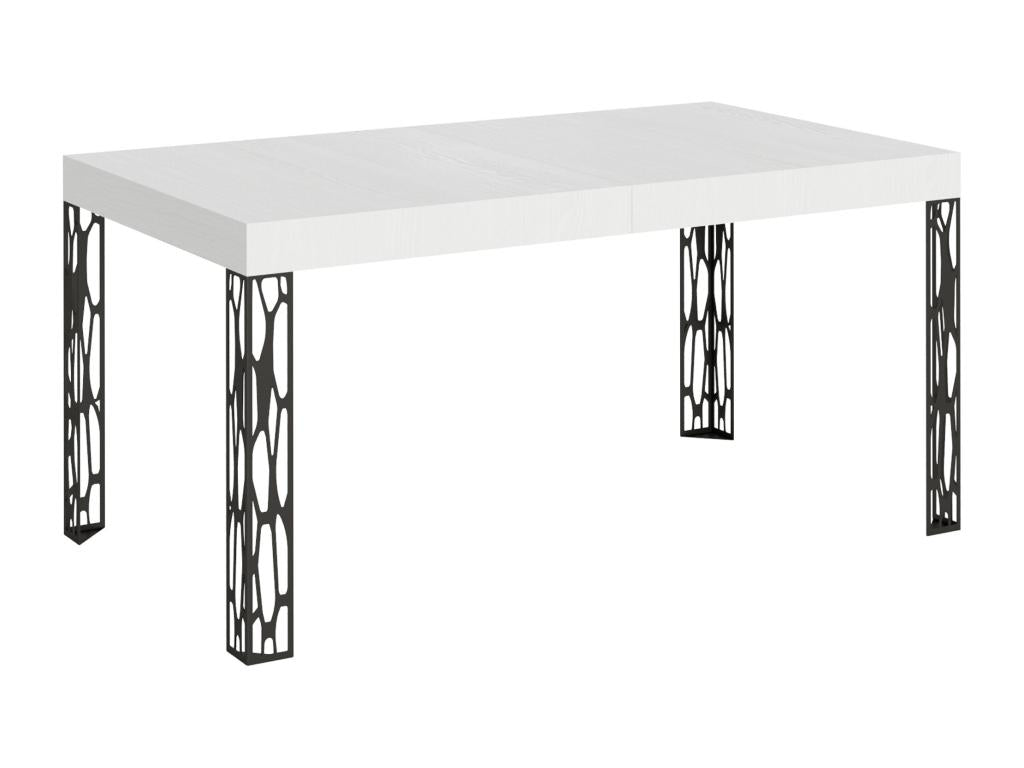 Dekonao Extendable Table 90x160/264 cm White Ash with Anthracite Frame KUID38366