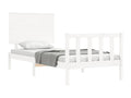 Bed frame without mattress, white, 100x200 cm, solid pine wood, NVKI69411