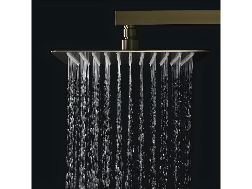 Shower set with 300 mm shower head - Brushed gold SUEJ56496