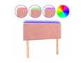 Pink LED Headboard 100x5x78/88 cm Velvet OMUR30131