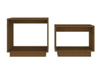 Nesting coffee tables, 2 pieces, Honey brown, Solid pine wood HDMR39491