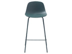 Nobellea - Set of 2 plastic and metal bar stools, 67.5cm high, Aqua Green DBQA42479