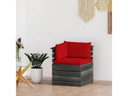 Garden pallet corner sofa with cushion, pine wood YPNX10767