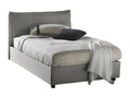 Nobellea Double Bed with Storage Bed with Fabric Upholstery Made in Italy Front Opening with 120x200 cm Mattress Included Grey OLBS17850