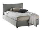 Nobellea Double Bed with Storage Bed with Fabric Upholstery Made in Italy Front Opening with 120x200 cm Mattress Included Grey OLBS17850
