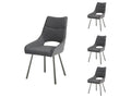 Set of four chairs, metal/grey fabric - Nobellea CAFT83060