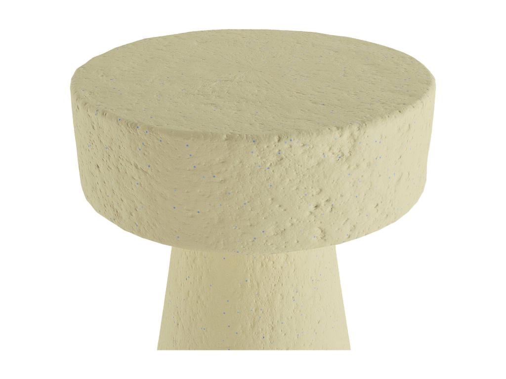 Dekonao - Circular side table in cream speckled blue magnesium oxide LYFD85994