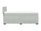 Dekonao bed base and mattress, light grey, 80x200 cm, velvet, MHZU48438