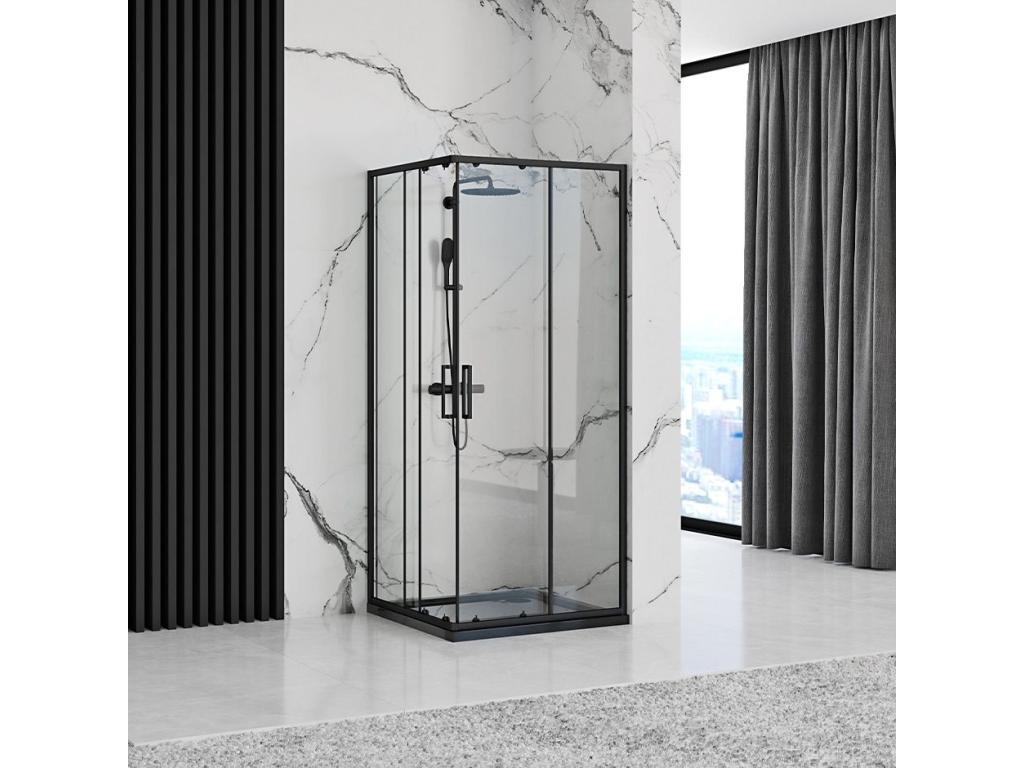 Shower Cabin Dekonao Punto 80x80 Black NFTK89419