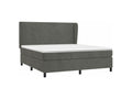 Nobellea bed base and mattress, Dark Grey 160x200 Velvet PFZO66809