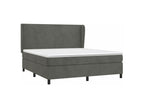 Nobellea bed base and mattress, Dark Grey 160x200 Velvet PFZO66809