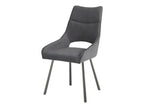 Set of four chairs, metal/grey fabric - Nobellea CAFT83060