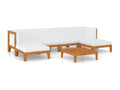 7-piece garden furniture set with cushions, solid Boisona wood LVZZ15153