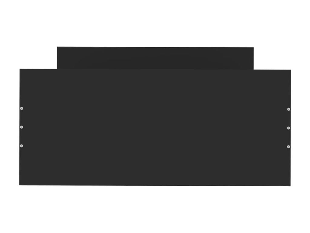 Black engineered wood bed frame without mattress, 100x200 cm, GQGC45294