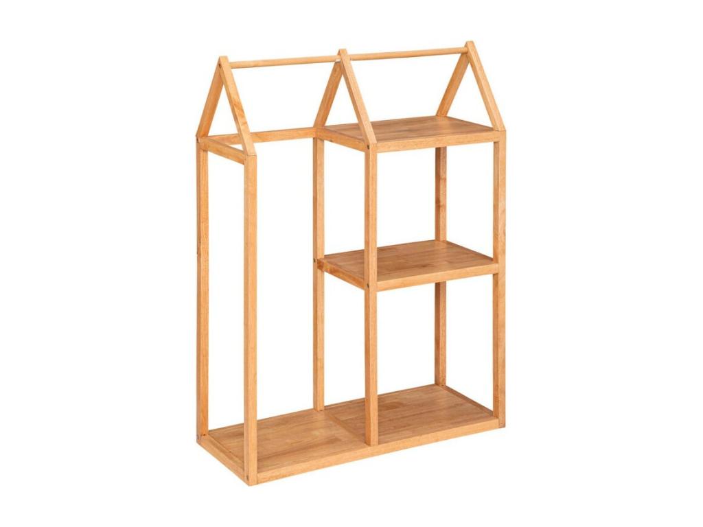 Children's brown wooden coat rack 115x82x33cm ICUG49212