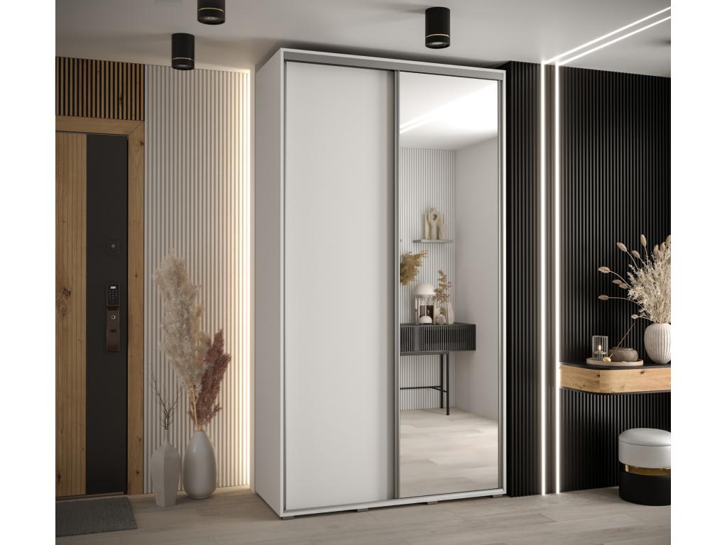Nobellea 3 Sliding Door Wardrobe 235.2/140/45 2 Doors White/White/Silver BVAH19238