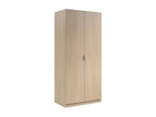 Nobellea Wardrobe, Bedroom Wardrobe with 2 Hinged Doors, Bedroom Furniture with 1 Shelf and Clothes Rail, 82x52x180 cm, Oak, SNDM43361