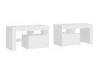 2-piece bedside tables and Nobelleaères LED White 70x36.5x40 cm APMD82500
