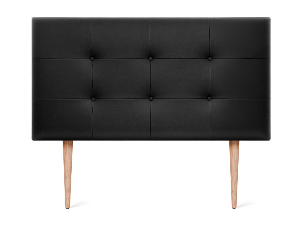 Dekonao Faux Leather Upholstered Headboard 95x115cm with Legs for 90cm Beds - Black DZFC84640