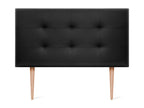 Dekonao Faux Leather Upholstered Headboard 95x115cm with Legs for 90cm Beds - Black DZFC84640
