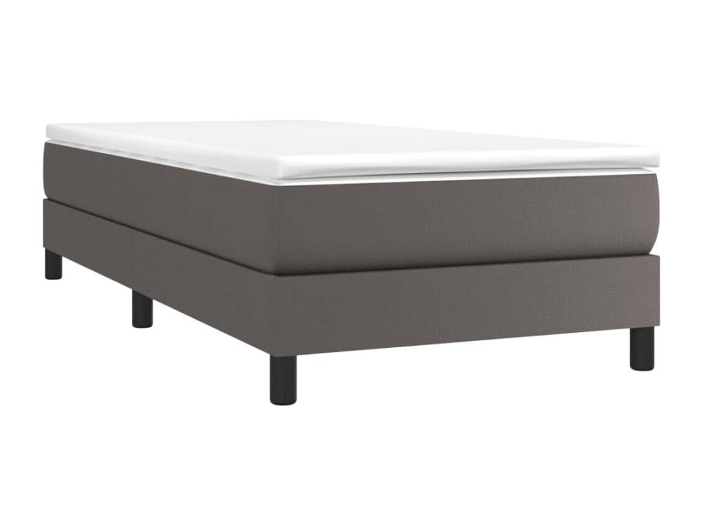 Nobellea bed base with mattress, Grey 90x190 Faux Leather DJHJ25182