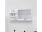 White bathroom mirror 90x10.5x45 cm engineered wood PIMU31755