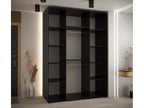 Dekonao 5 Sliding Door Wardrobe 235.2/170/60 3 Doors Black/White/Gold IRVZ41159