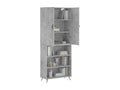High sideboard, concrete grey, 69.5x34x180 cm, engineered wood, HGGF38696