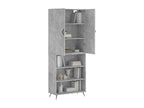 High sideboard, concrete grey, 69.5x34x180 cm, engineered wood, HGGF38696
