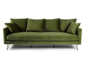 Nobellea - 4-seater velvet sofa with black hairpin legs - Olive green BHVZ72735