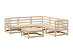 6-piece garden furniture set in solid pine wood BUPR26608