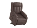 Brown Faux Leather Reclining Massage Chair OJUG81936