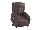 Brown Faux Leather Reclining Massage Chair OJUG81936